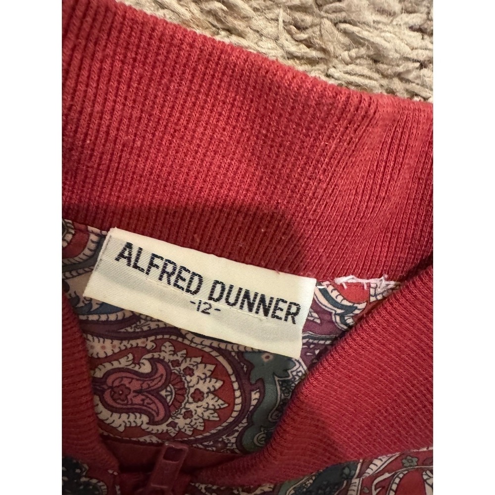 Vintage Alfred Dunner Paisley‎ Zip Bomber Jacket Size 12 Lined Retro 80s/90s - Picture 9 of 9
